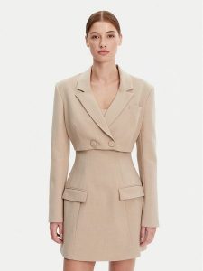 Bardot Marynarka 59657JB Beżowy Regular Fit. Brązowe marynarki i żakiety Bardot, l, bez wzorów, z syntetyku. Za 339,99 zł.