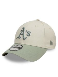 New Era Czapka z daszkiem Oakland Athletics World Series Patch 9FORTY 60595244 Beżowy. Brązowe czapki New Era, bez wzorów, z bawełny. Za 109,99 zł.