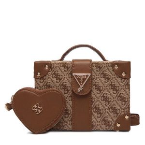 Torebka Guess. Brązowe torebki klasyczne Guess, z aplikacjami, bez dodatków. Za 349,99 zł.