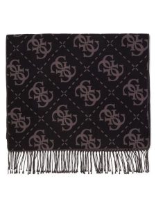 GUESS Damski szalik z dzianiny Kobiety Sztuczne włókno czarny wzorzysty, ONE SIZE. Czarne szaliki Guess, z aplikacjami, z dzianiny. Za 229,95 zł.