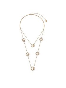 Guess Naszyjnik JUBN05 581JW Złoty. Żółte naszyjniki Guess, metalowe. Za 729,99 zł.