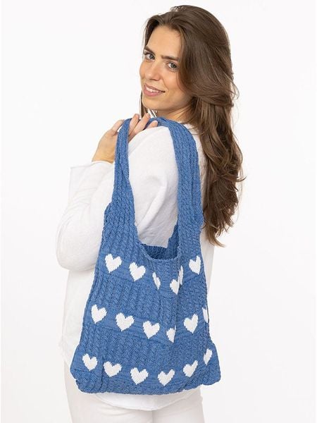 Zwillingsherz Shopper bag w kolorze niebieskim rozmiar: onesize. Niebieskie shopper bag Zwillingsherz, bez wzorów, z materiału, na ramię, bez dodatków. Za 109,00 zł.