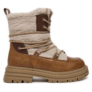 Śniegowce Kimberfeel. Brązowe buty zimowe Kimberfeel, bez obcasa, bez zapięcia. Za 629,99 zł.
