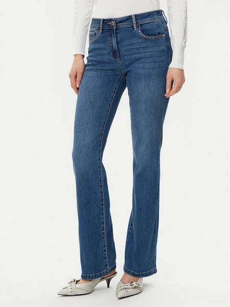 Morgan Jeansy 251-PNITRA Niebieski Bootcut Fit. Niebieskie jeansy Morgan, bez wzorów, z bawełny. Za 199,99 zł.