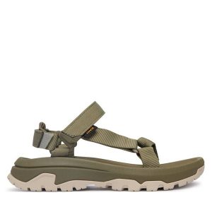 Sandały Teva. Zielone buty trekkingowe Teva, bez wzorów, bez obcasa, bez zapięcia. Za 379,99 zł.