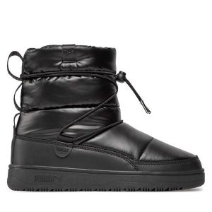 Śniegowce Puma. Czarne buty zimowe Puma, bez obcasa, bez zapięcia. Za 579,99 zł.