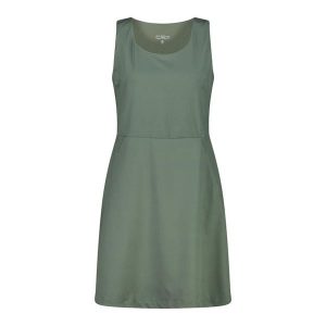 Sukienka damska turystyczne CMP 34S7986. Zielone sukienki CMP, na co dzień, l, bez wzorów, sportowe, bez kołnierzyka, bez ramiączek, sportowe. W wyprzedaży za 134,99 zł.