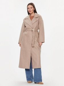 ONLY Płaszcz przejściowy 15292812 Beżowy Regular Fit. Brązowe płaszcze ONLY, l, bez wzorów, z syntetyku, bez kaptura. Za 449,99 zł.