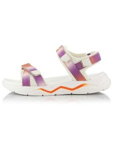 Alpine Pro Sandały trekkingowe "Briga" w kolorze kremowo-fioletowym rozmiar: 41. Brązowe sandały Alpine Pro, bez wzorów, z otwartym noskiem, bez obcasa, na płaskiej podeszwie, bez zapięcia. Za 144,58 zł.