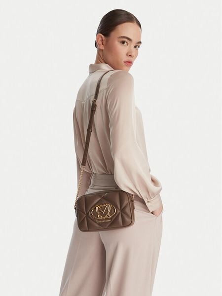 LOVE MOSCHINO Torebka JC4038PP1OLC0203 Brązowy. Brązowe listonoszki LOVE MOSCHINO, bez wzorów, ze skóry, bez dodatków. Za 477,99 zł.