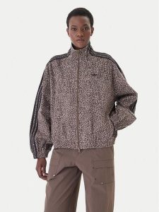 Adidas Kurtka jeansowa Firebird Aop KD2815 Brązowy Oversize. Brązowe kurtki ADIDAS, l, bez wzorów, z bawełny, bez kaptura. Za 599,99 zł.