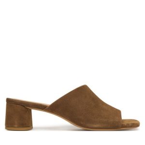 Klapki Vagabond Shoemakers. Brązowe klapki Vagabond Shoemakers, bez wzorów, bez obcasa. Za 499,99 zł.