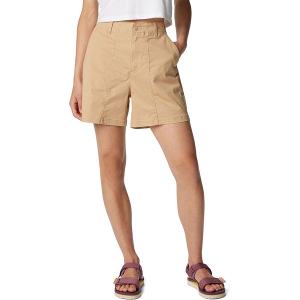 Damskie bawełniane szorty Columbia Calico Basin. Brązowe szorty Columbia, bez wzorów, z bawełny, sportowe. W wyprzedaży za 179,00 zł.