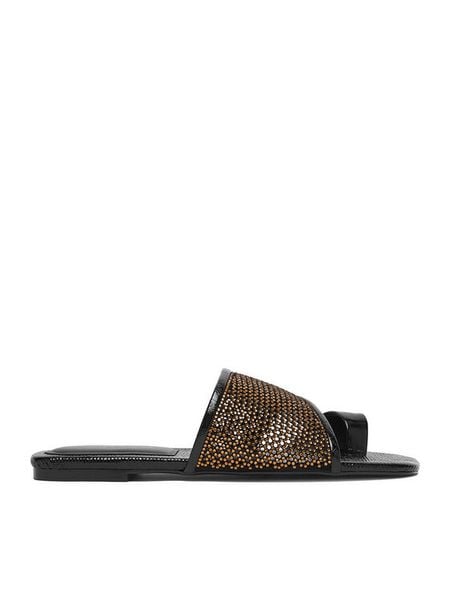 Eva Minge Japonki EO-NIA-V2221-163-1 Czarny. Czarne klapki Eva Minge, bez wzorów, ze skóry, bez obcasa. Za 279,99 zł.