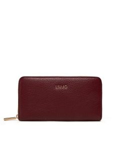 Liu Jo Portfel Ecs Xl Zip Around AF5170 E0027 Bordowy. Czerwone portfele Liu Jo, bez wzorów, ze skóry. Za 229,99 zł.