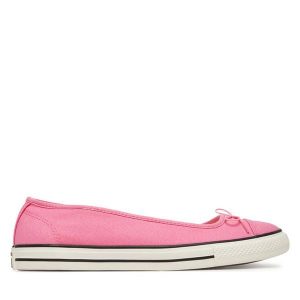 Baleriny Converse. Czerwone balerinki Converse, bez wzorów, bez obcasa, bez zapięcia. Za 189,99 zł.