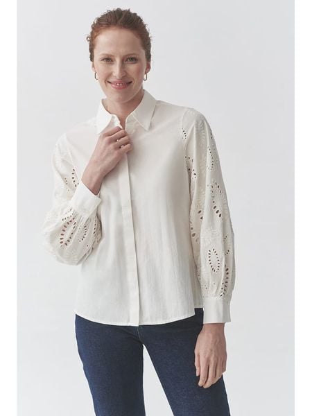 TATUUM Bluzka "Clementine" w kolorze kremowym rozmiar: 42. Brązowe bluzki Tatuum, bez wzorów, z bawełny, bez kołnierzyka, bez ramiączek. Za 183,15 zł.