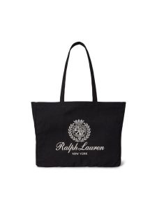 Polo Ralph Lauren Torebka 405P16989002 Czarny. Czarne shopper bag Polo Ralph Lauren, bez wzorów, z materiału, bez dodatków. Za 519,99 zł.