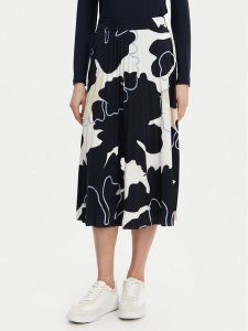 Tom Tailor Spódnica plisowana 1045295 Granatowy Regular Fit. Niebieskie spódnice Tom Tailor, bez wzorów, z syntetyku. Za 179,99 zł.