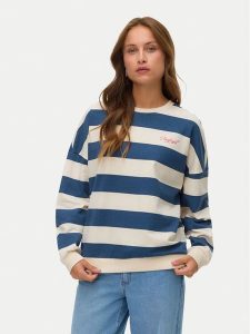 Vero Moda Bluza Viola 10338440 Niebieski Regular Fit. Niebieskie bluzy Vero Moda, xs, bez wzorów, z bawełny, bez kaptura. Za 169,99 zł.