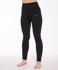 Legginsy damskie Brubeck JOGA MERINO. Czarne legginsy Brubeck, bez wzorów, z materiału, długie. Za 199,99 zł.