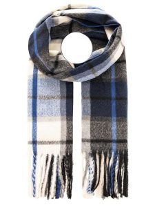 Zwillingsherz Szal w kolorze czarno-beżowo-niebieskim - 200 x 33 cm rozmiar: onesize. Brązowe szaliki Zwillingsherz, bez wzorów, z materiału. Za 69,99 zł.