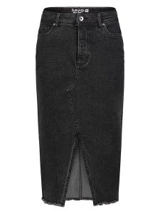 Sublevel Spódnica dżinsowa w kolorze czarnym rozmiar: M. Czarne spódnice Sublevel, na co dzień, m, z aplikacjami, ze skóry, klasyczne, midi. Za 122,96 zł.