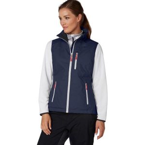 Kurtka uniwersalna damska Helly Hansen W Crew Vest. Niebieskie kurtki Helly Hansen, l, bez wzorów, z syntetyku, bez kaptura. W wyprzedaży za 479,95 zł.
