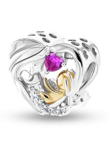 CHARM'S Srebrny charms z cyrkoniami rozmiar: onesize. Różowe zawieszki CHARM'S, z cyrkonią, srebrne. Za 187,52 zł.