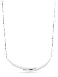 Eclat d'Argent Srebrny naszyjnik z elementem ozdobnym - dł. 39 cm rozmiar: onesize. Szare naszyjniki Eclat d'Argent, srebrne. Za 180,06 zł.