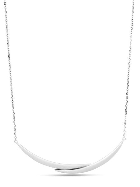 Eclat d'Argent Srebrny naszyjnik z elementem ozdobnym - dł. 39 cm rozmiar: onesize. Szare naszyjniki Eclat d'Argent, srebrne. Za 179,22 zł.
