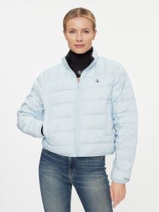 Calvin Klein Jeans Kurtka puchowa J20J222585 Niebieski Regular Fit. Niebieskie kurtki Calvin Klein Jeans, l, bez wzorów, z jeansu, bez kaptura. Za 589,99 zł.