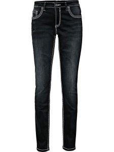 Heine Dżinsy - Slim fit - w kolorze czarnym rozmiar: 34. Czarne jeansy Heine, bez wzorów. Za 173,99 zł.