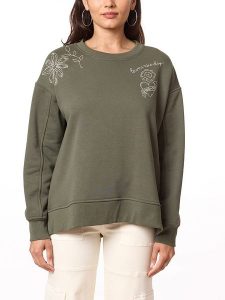Scotch & Soda Bluza w kolorze khaki rozmiar: L. Brązowe bluzy Scotch & Soda, l, z aplikacjami, z bawełny, bez kaptura. Za 110,55 zł.