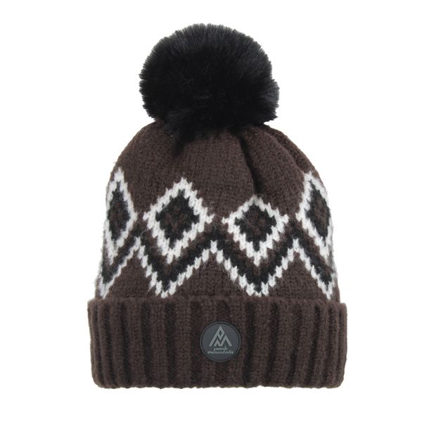 Czapka Peak Mountain Monceau. Brązowe czapki Peak Mountain, bez wzorów, sportowe. W wyprzedaży za 121,25 zł.