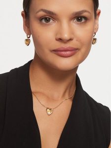 Guess Naszyjnik JUBN0460 6JW Złoty. Żółte naszyjniki Guess, metalowe. Za 219,99 zł.