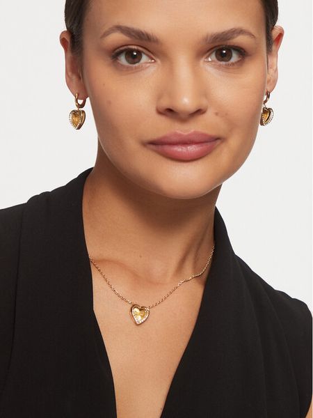 Guess Naszyjnik JUBN0460 6JW Złoty. Żółte naszyjniki Guess, metalowe. Za 179,99 zł.