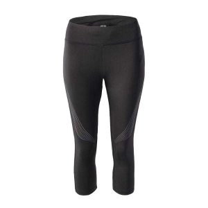 Legginsy 3/4 Damskie Trening Nukia. Czarne legginsy IQ, bez wzorów, z elastanu. Za 137,45 zł.