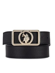 U.S. Polo Assn. Pasek AIUXT2566WBK Czarny. Czarne paski U.S. Polo Assn., bez wzorów, ze skóry. Za 149,99 zł.