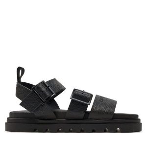 Sandały Big Star Shoes. Czarne sandały BIG STAR SHOES, bez wzorów, bez obcasa, na płaskiej podeszwie, bez zapięcia. Za 119,99 zł.