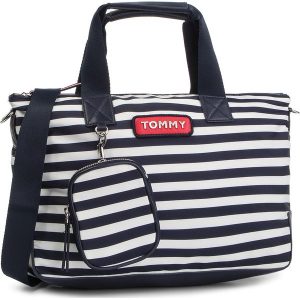 Torebka TOMMY HILFIGER - Varsity Nylon Stripe Small Tote AW0AW06245 902. Torebki klasyczne marki TOMMY HILFIGER. Za 449,00 zł.
