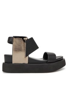 United Nude Sandały Rico Sandal 1030485913 Czarny. Czarne sandały United Nude, bez wzorów, ze skóry, bez obcasa, na koturnie, bez zapięcia. Za 599,99 zł.