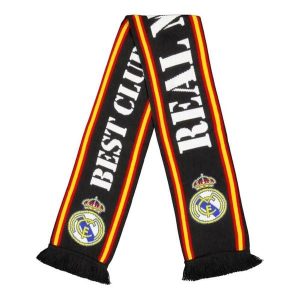 21St Dwustronny Szalik Z Dzianiny. Czarne szaliki REAL MADRID, bez wzorów, z dzianiny. Za 236,99 zł.
