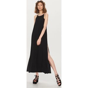 Sukienka maxi na ramiączkach - Czarny. Sukienki marki Reserved. W wyprzedaży za 49,99 zł.