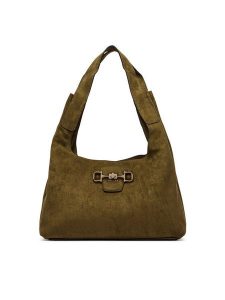 Guess Torebka Sunset HWSG23 14020 Zielony ciemny. Zielone torebki klasyczne Guess, z aplikacjami, z materiału, bez dodatków. Za 674,99 zł.