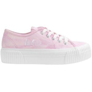 Buty Lee Cooper W LCW-23-31-1781LA różowe. Czerwone trampki bez wzorów, z gumy, bez zapięcia. Za 208,97 zł.