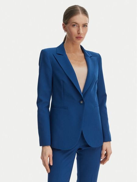 Rinascimento Marynarka CFC0127895003 Niebieski Slim Fit. Niebieskie marynarki i żakiety Rinascimento, s, bez wzorów, z syntetyku. Za 411,99 zł.