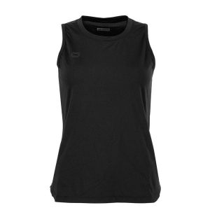 Damski tank top Stanno Functionals. Czarne topy STANNO, bez wzorów, bez kołnierzyka, bez ramiączek. Za 180,00 zł.