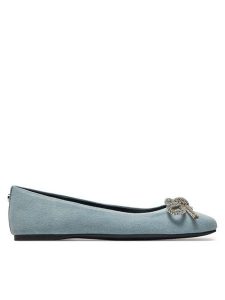 Steve Madden Baleriny Nilsa SM11003517 Niebieski. Niebieskie balerinki Steve Madden, bez wzorów, z materiału, bez obcasa, bez zapięcia. Za 269,99 zł.