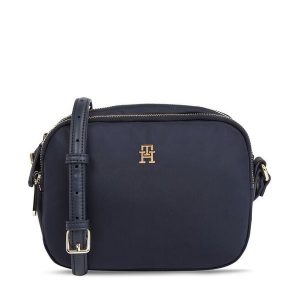 Torebka Tommy Hilfiger. Niebieskie listonoszki TOMMY HILFIGER, bez wzorów, bez dodatków. Za 209,99 zł.